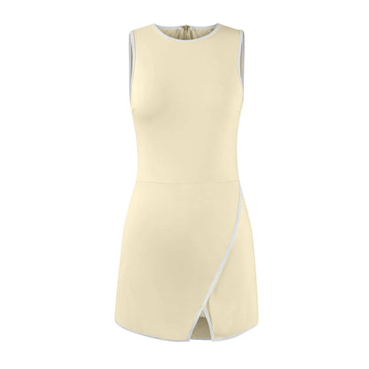 Women's Tennis Dress Summer Workout Dress Athletic Sleeveless Active Dresses Built In Shorts Fashion tight fitting Sports Skirt