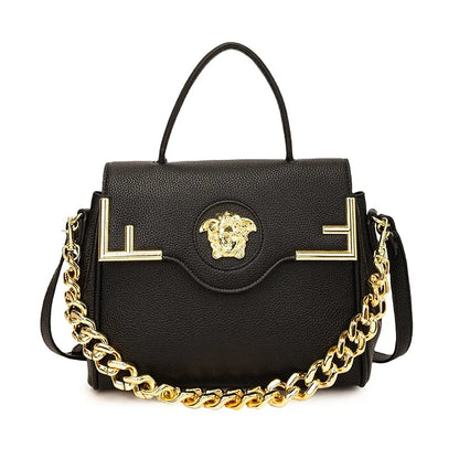 Premium Retro Messenger Bag Women - Textured Leather Shopper with Custom Paris Letter Logo & Versatile Crossbody Strap Design