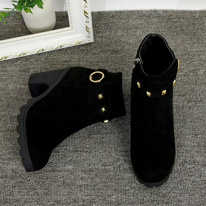 2024 New Spring Winter Women Boots High Quality Lace-up European Ladies Shoes for Women High Heels Women Boots Fast Delivery