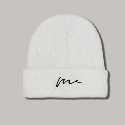Rimiut Funny Letter Knitted Men Women Beanies Black & White Autumn Winter Hip hop hats Thick Warm Beanie Caps for adult