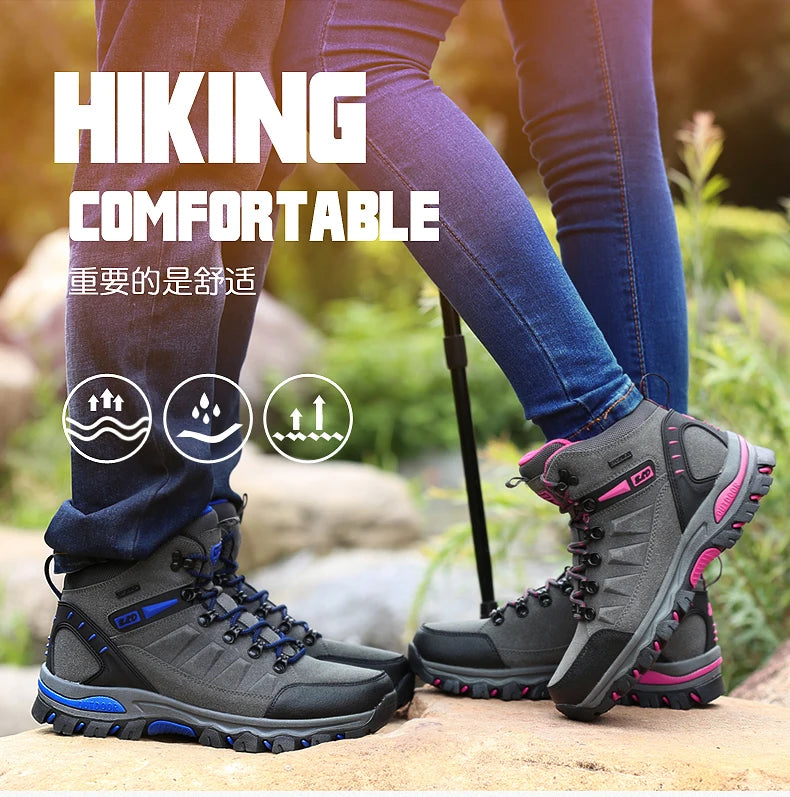 Men's Boots Men Hiking Boots Outdoor Work Shoes Anti Puncture Safety boots man Anti Slip Sneakers Couples Ankle boots for women