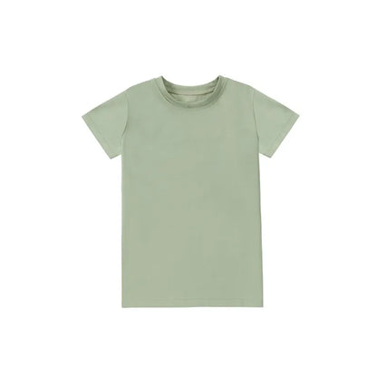 AP 2025 SS washed green denim Fringe collection boys girls fashion cotton jeans dress shirt skirt family clothing