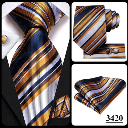 Hi-Tie 8.5cm Business Black Solid Paisley 100% Silk Men's Tie Neck Strip Ties for Men Formal Luxury Wedding Neckties Gravatas