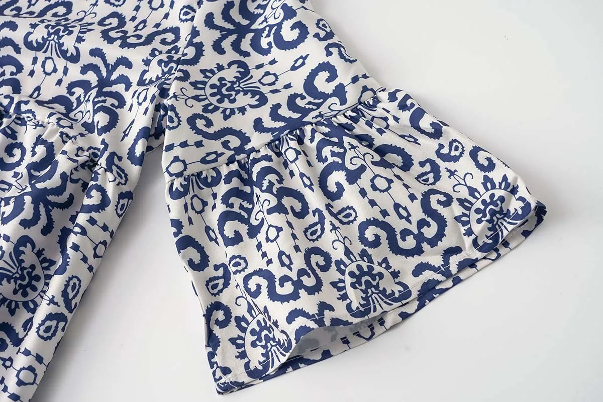 Women's Spring Summer Printed Dress Long Sleeve Flared Mid-Length Official Store Exclusive New Arrivals
