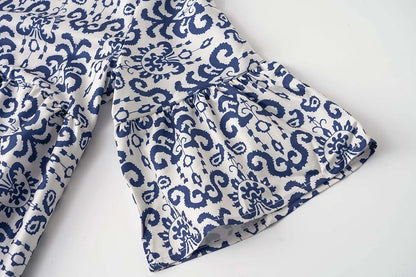Women's Spring Summer Printed Dress Long Sleeve Flared Mid-Length Official Store Exclusive New Arrivals