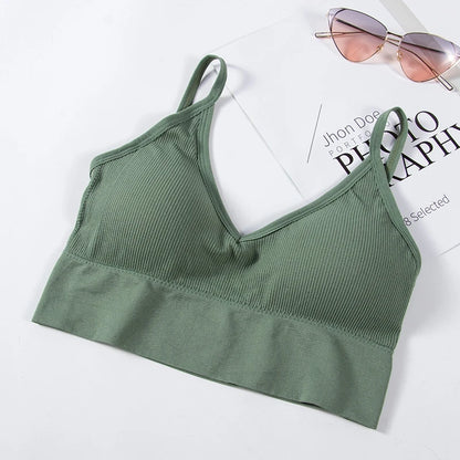 Women Seamless Bras Tank Top Push Up Bra Wireless Sexy Underwear Breathable Yoga Bra For Women Tank Crop Top Brassiere