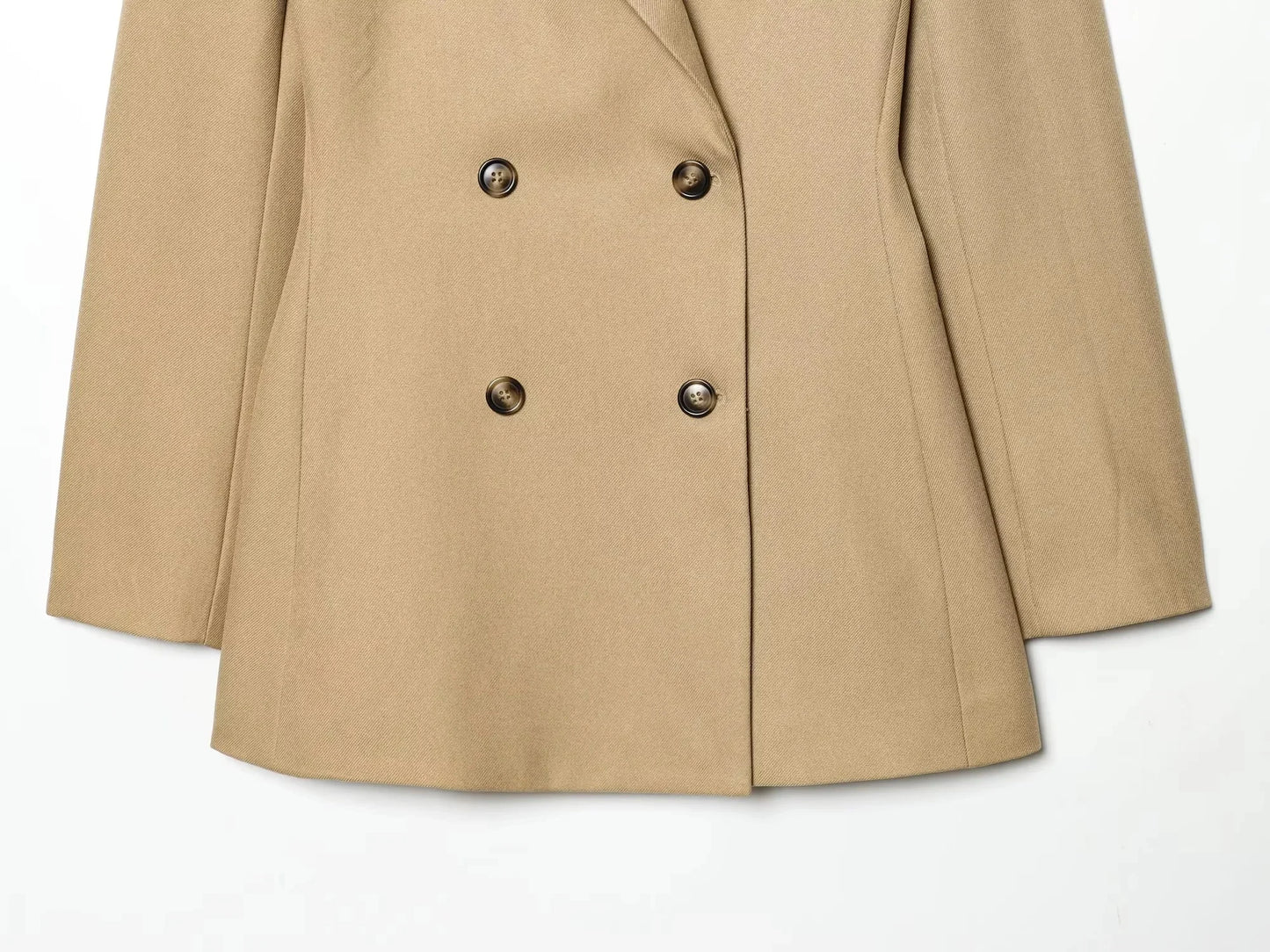 KONDALA Office Lady Chic Women Blazer Suit Double Breasted Long Sleeve Blazer Long Zipper Pants New Fashion 2026 Spring Suit