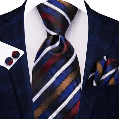 Hi-Tie Psialey Black Gold Silk Elegant Tie For Men Groom Wedding Men Necktie Pocket Square Cufflink Accessory Wholesale Designer