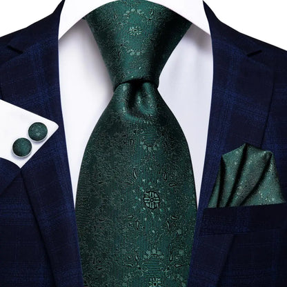 Hi-Tie 8.5cm Business Black Solid Paisley 100% Silk Men's Tie Neck Strip Ties for Men Formal Luxury Wedding Neckties Gravatas