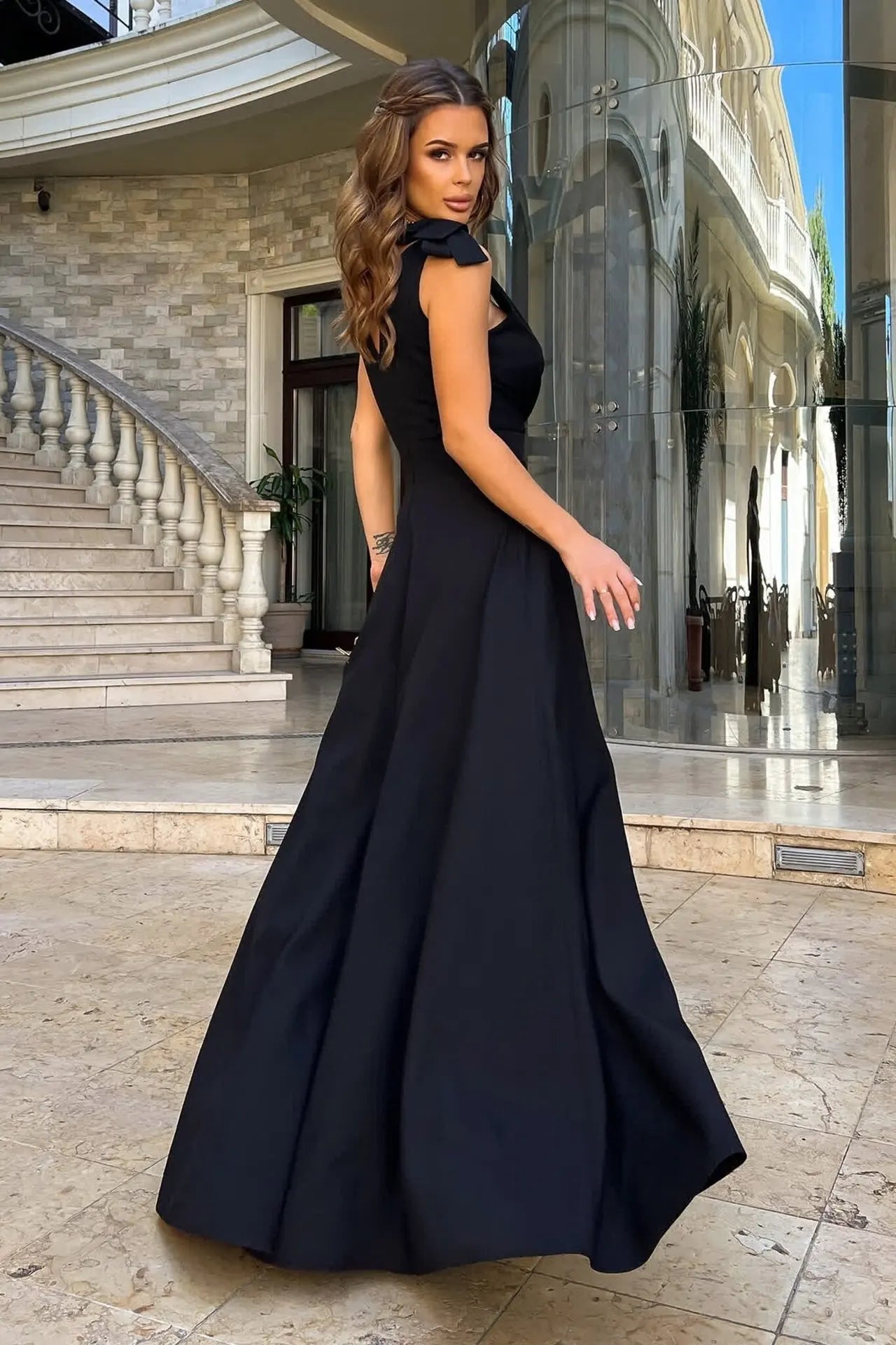 Spring Summer Elegant Women's Casual Dress 2024 New Fashion Evening Party Sexy V-neck Long Off Shoulder Women's Prom Dresses