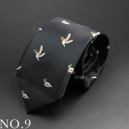 New Design Wedding Men Tie Green Wine Red Paisley Flower Animal Neckties Men Business Dropshipping Groom Collar Accessories Gift