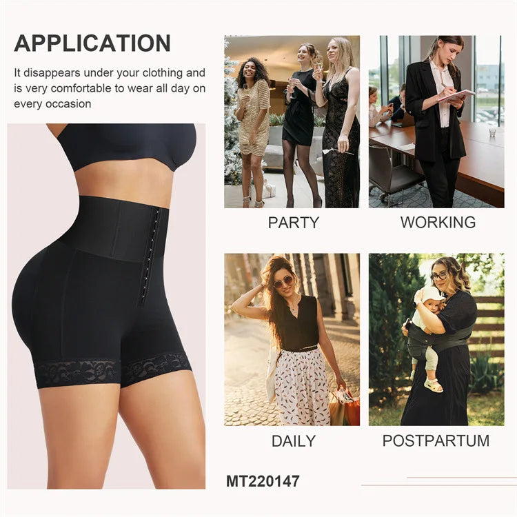 New Women Fajas Colombianas Shapewear 3 Boned Sculpt Booty Shorts High Waist Trainer Body ShaperTummy Control Underwear Shaping