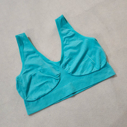 Women Sports Bra Without pad Sleep Brassiere Underwear sleep yoga sports bra vest Plus Size Top no sponge insert pad Bralette