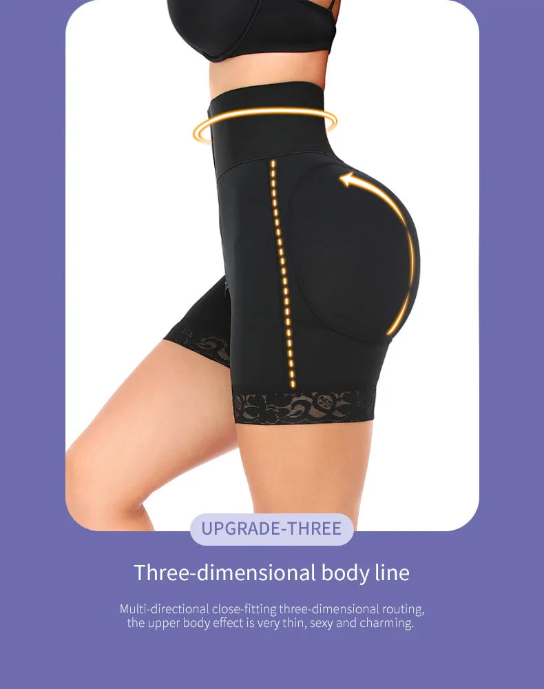 New Women Fajas Colombianas Shapewear 3 Boned Sculpt Booty Shorts High Waist Trainer Body ShaperTummy Control Underwear Shaping