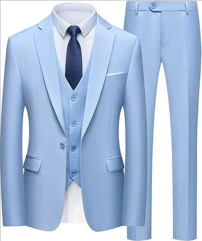Suit For Men Elegant Wedding 3 Pieces 2 Sets Blazers Full Jackets Vest Pants Formal Fashion Luxury Coats 2025 Classic Costume