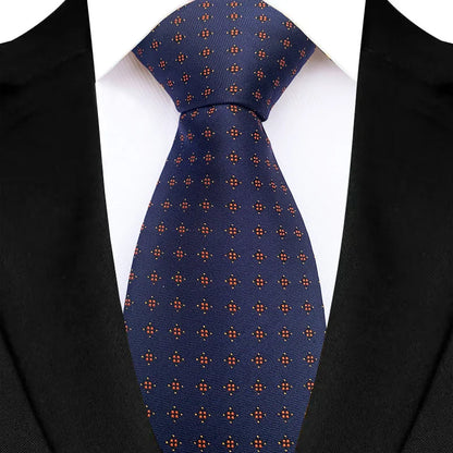 Luxury 8CM Mens Ties Polka Dot Necktie Formal Classic Business Necktie Jacquard Woven Neck ties For Men Groom Wedding Party