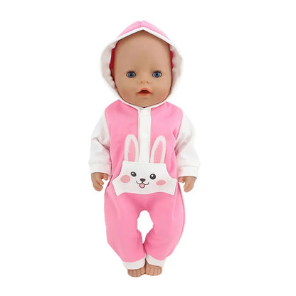2023 Fashion Doll Jump Suits Fit For 43cm Baby Doll 17 Inch Reborn Baby Doll Clothes