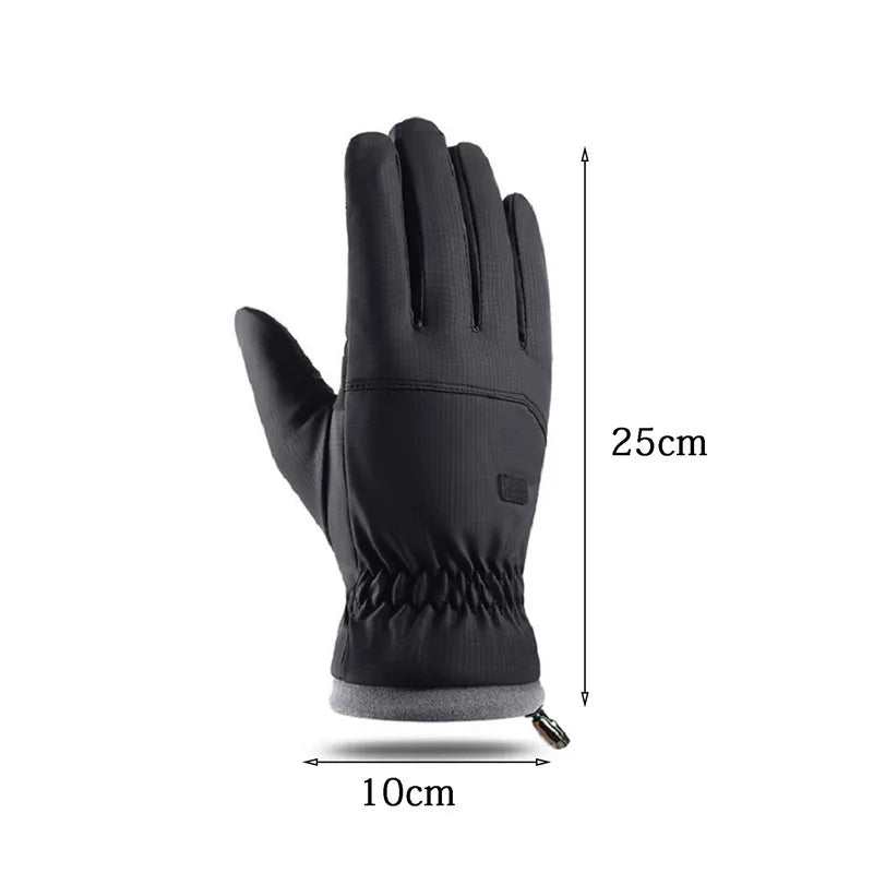 Winter -20 Degrees Cold-proof Ski Gloves Men Windproof Waterproof Keep Warm Gloves Touchscreen Anti Slip Soft Fluff Gloves