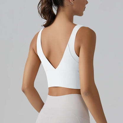 Yoga Bra Underwear Women Summer Shockproof Bra Beautiful Back Sports Running External Wear Training Fitness Yoga Tank Top Bra