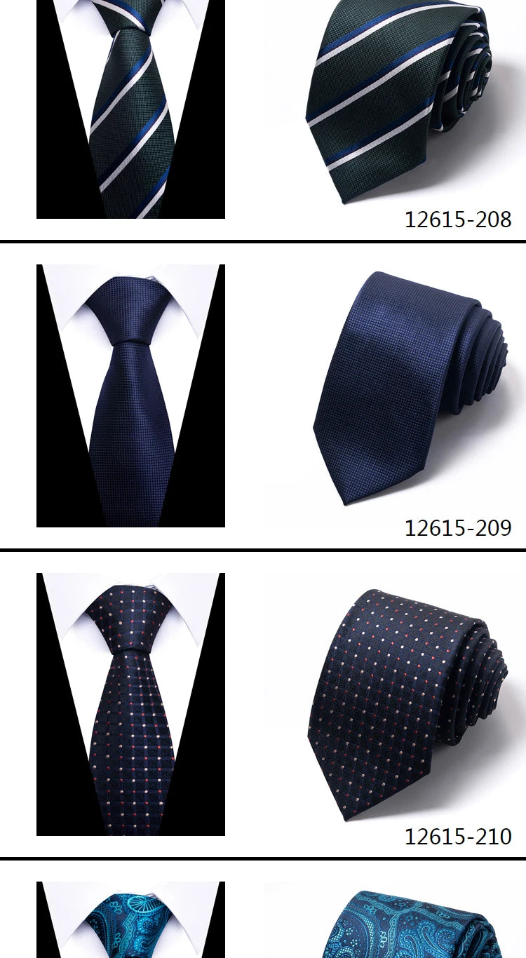 Hot Sale Brand New Style Tie Blue Golden Stripe Suit Accessories Necktie Men Gravata Fit Wedding Holiday Present