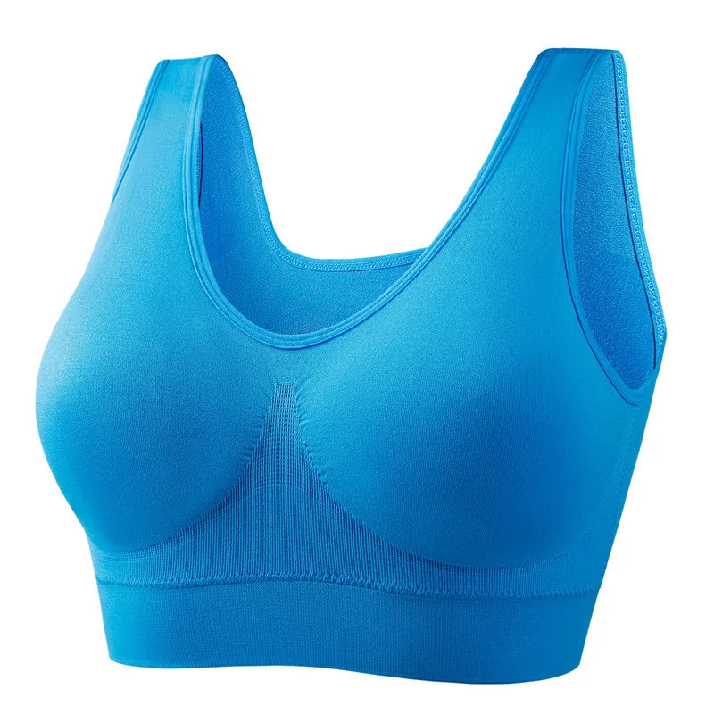 Women Wireless Sports Bra Fitness Running Vest Gym Workout Underwear Padded Tops Bralette Breathable Brassiere Push Up Bras
