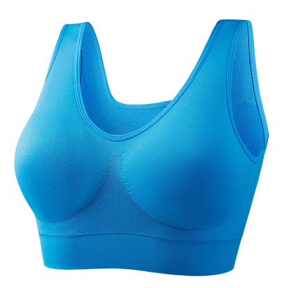 Women Wireless Sports Bra Fitness Running Vest Gym Workout Underwear Padded Tops Bralette Breathable Brassiere Push Up Bras