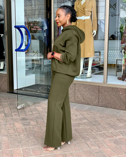 CM.YAYA Long Sleeve Women Set Loose Long Sleeve Hoodies Pant Suits 2024 Spring 2 Two Piece Sets Sporty Tracksuits Street Outfits