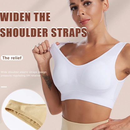Women Sexy Bra Plus Size Seamless Breathable Brassiere Wire Free Bralette Underwear Comfortable Active Padded Brassiere Crop Top