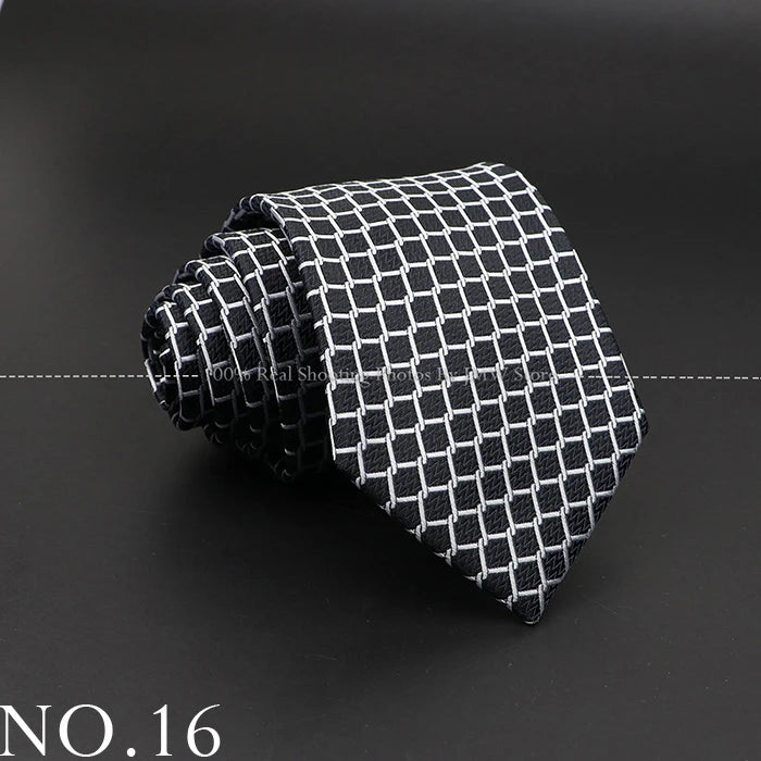 New Design Wedding Men Tie Black Solid Striped Paisley Flower Neckties Men Business Dropshipping Groom Collar Accessories Gift