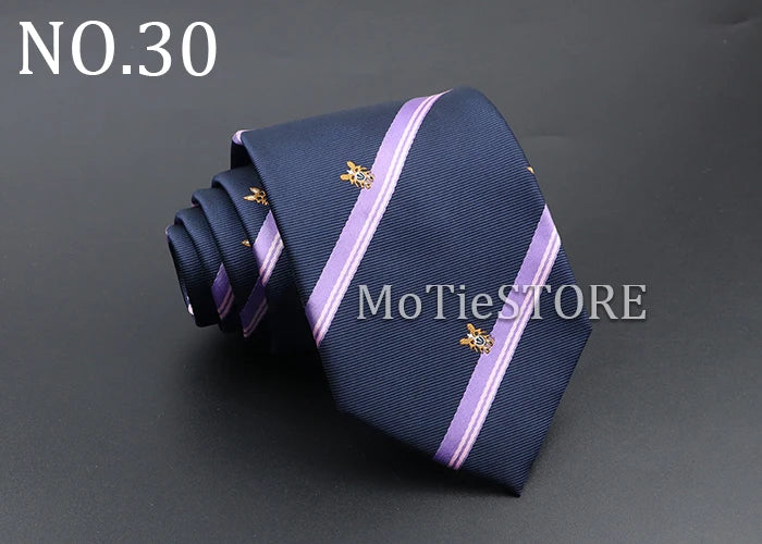 Men's Fashion Tie 8cm Blue Necktie Classic Plaid Striped Neck Tie Paisley Floral Neckties Daily Wear Cravat Wedding Party Gift