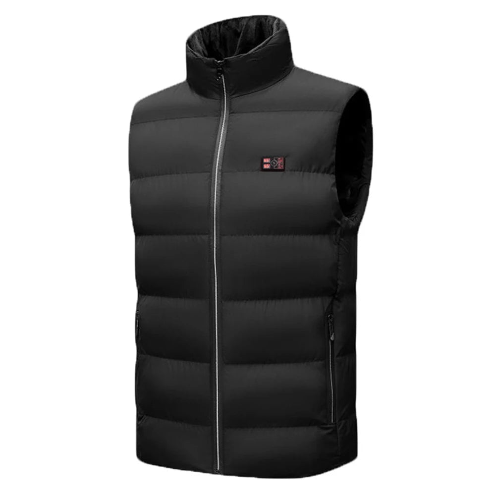 Men Women Heated Vest Electric Heating Coat 3 Heat Levels Warm USB Rechargeable Digital Display for Camping Outdoor Work Fishing