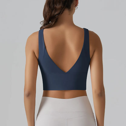 Yoga Bra Underwear Women Summer Shockproof Bra Beautiful Back Sports Running External Wear Training Fitness Yoga Tank Top Bra