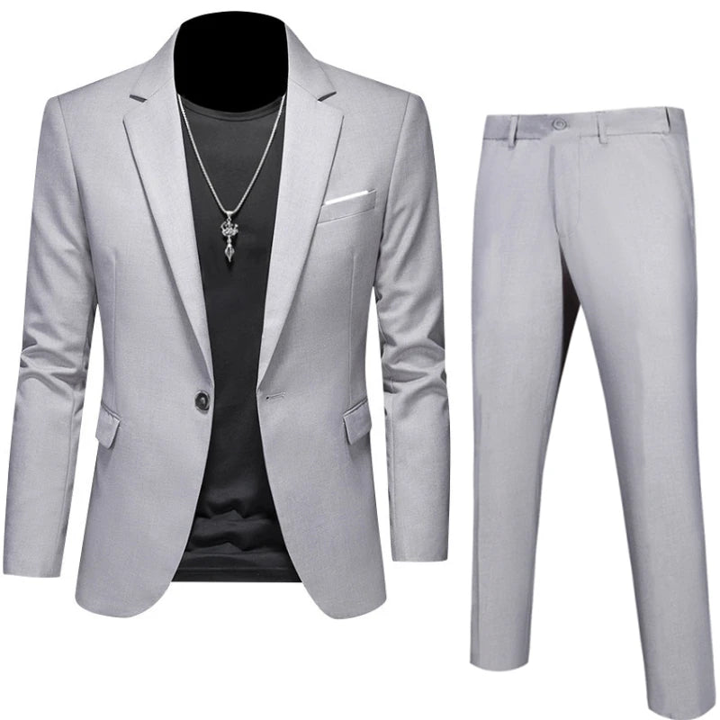 2024 High Quality Handsome Groom wedding party casual set