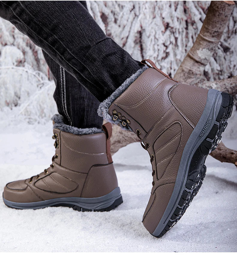 Winter Snow Boots For Man Sneakers Fast Shipping Outdoor Hiking Boots Hight Quality Waterproof PU Climbing Casual Shoe Size39-48