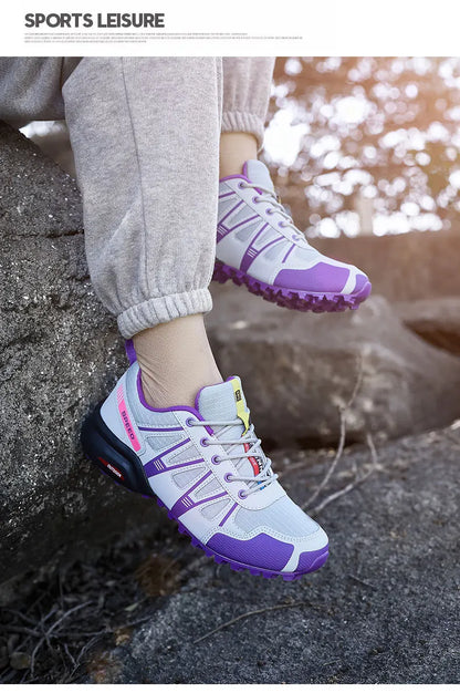 Men Women Hiking Shoes Waterproof Outdoor Trainers Lace-up Climbing Trekking Sneakers Mountain Walking Hunting Tactical Sneakers