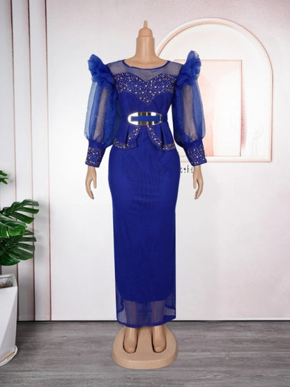 Elegant African Dresses for Women 2025 New Africa Clothing Plus Size Turkey Wedding Party Long Dress Dashiki Ankara Outfits Robe