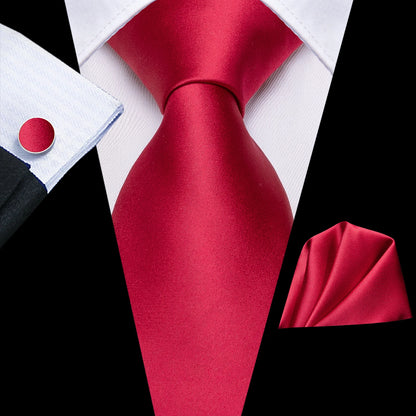 Hi-Tie Sage Green Pink Blue Solid Silk Wedding Tie For Men Handky Cufflink Mens Necktie Set Fashion Designer Business Party