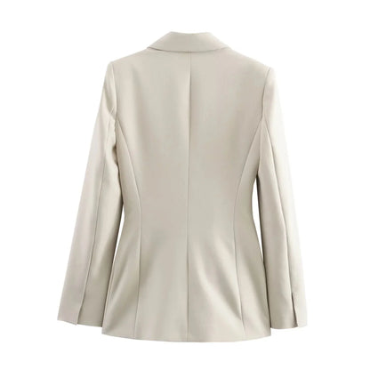 KONDALA 2026 Spring Summer Elegant Office Lady Solid Suits Fashion Slim Single Button Shrug Blazers Chic Zipper Flare Pants