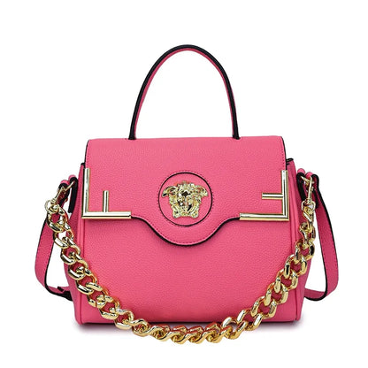 Premium Retro Messenger Bag Women - Textured Leather Shopper with Custom Paris Letter Logo & Versatile Crossbody Strap Design