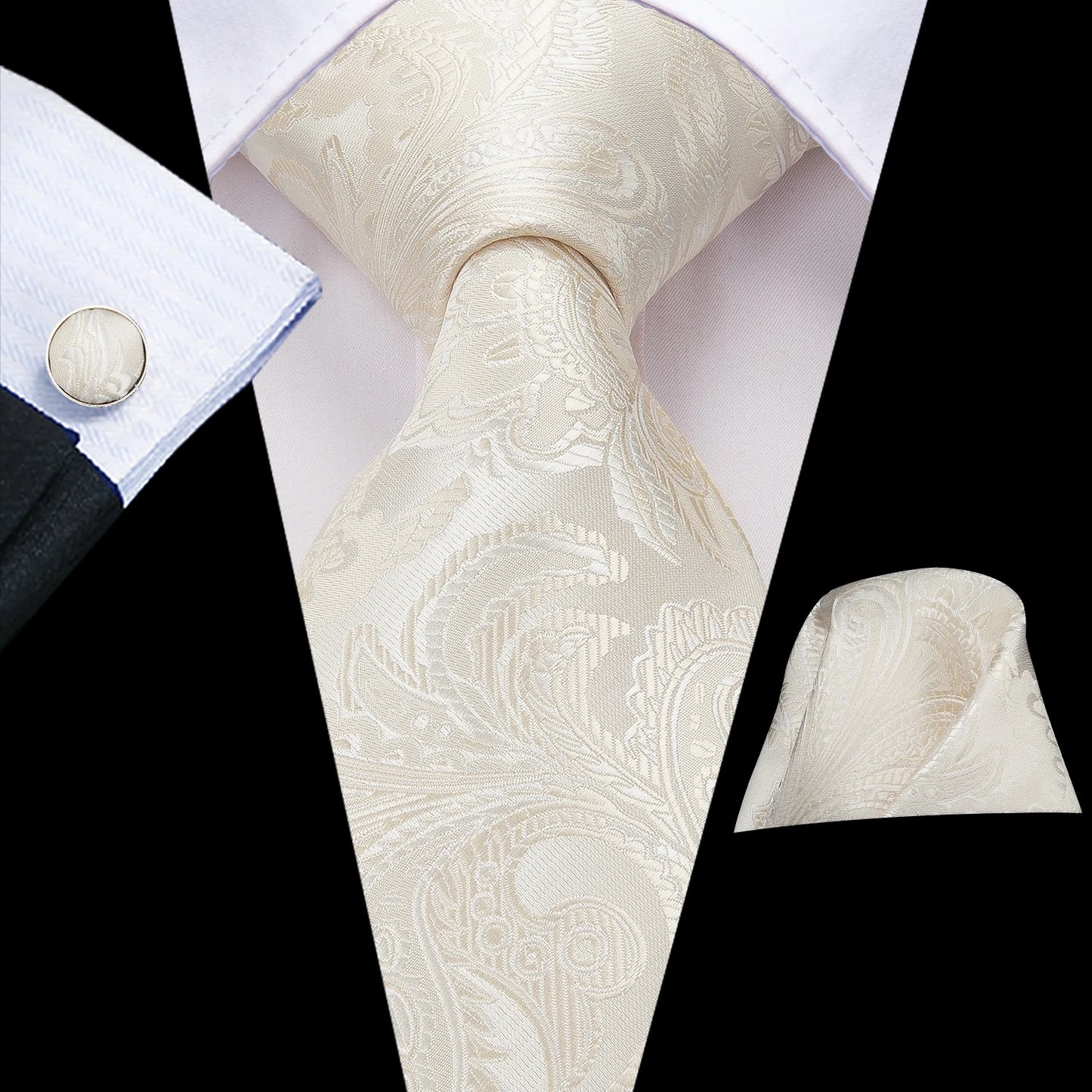 Hi-Tie Peacock Blue Novelty Designer Silk Wedding Tie For Men Hanky Cufflinks Gift Mens Fashion Necktie Set Business Party