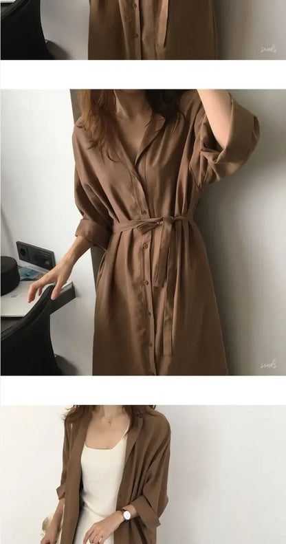 Midi Spring Clothes Shirt Tshirts Dresses for Women 2024 Black Woman Dress One-piece Fashion New in Cotton Xxl Vintage Trendy X