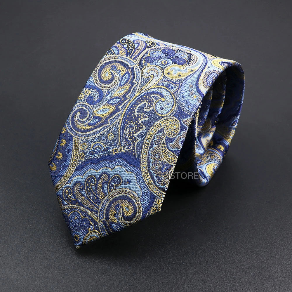 New Design Wedding Men Tie Grey Brown Green Paisley Flower Neckties Men Business Dropshipping Groom Collar Accessories Gift