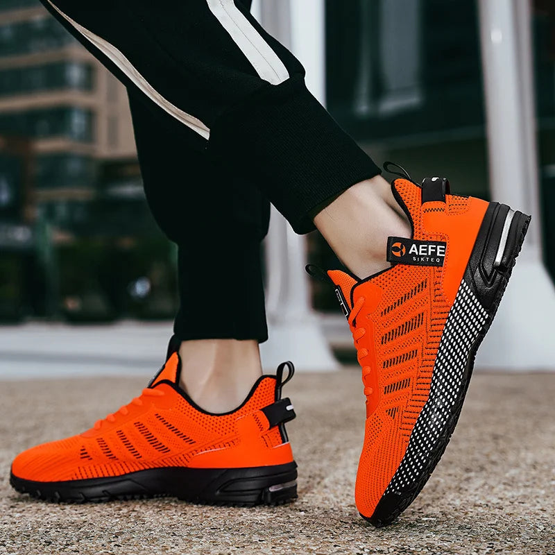High Quality Men's Running Shoes Summer Sports Marathon Shoes Men Gym Sneakers Orange Trendy Sneakers Men zapatillas de hombre