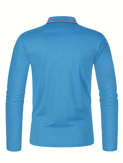 Men's Spring and Autumn Casual Breathable Comfortable Polo Shirt Hot Selling Fashion Men's Business Long Sleeve T-Shirt