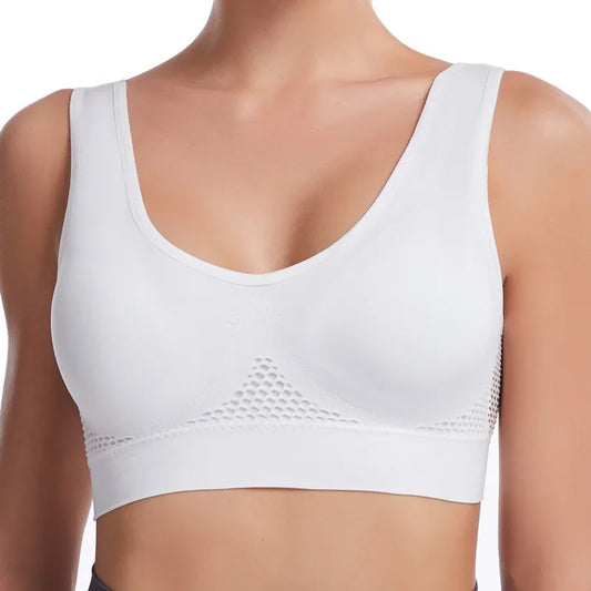 Breathable Women's Tops Hollow Out Sports Bras Gym Running Fitness Yoga Bra Sportswear Padded Push Up Sports Tops