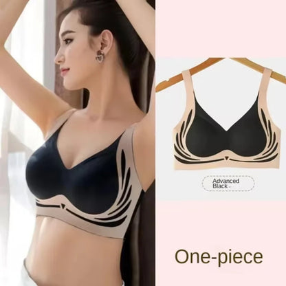 Super Gather Wireless Push-up Bra Women Gathered Up Soft Support Adjustable Underwear Anti-sagging Seamless Lift-up Bra