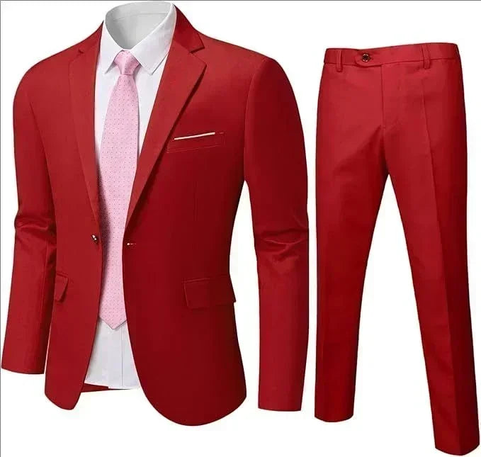 Suit For Men Elegant Wedding 3 Pieces 2 Sets Blazers Full Jackets Vest Pants Formal Fashion Luxury Coats 2025 Classic Costume