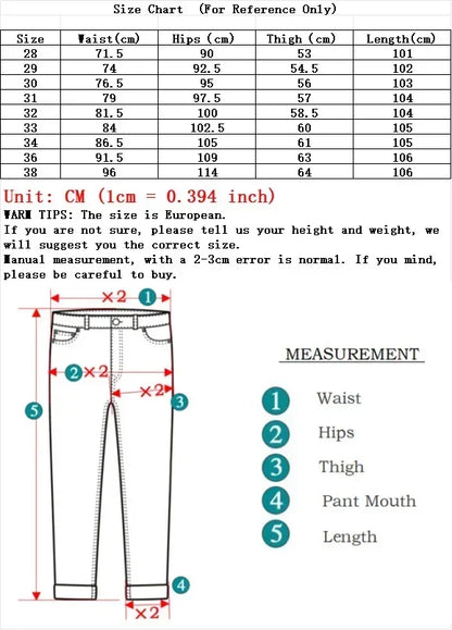 2024 New Men Spring and Autumn Korean Version Comfort Men Stretch Youth Slim Fashion  Skinny Jeans Pants Designer Clothes