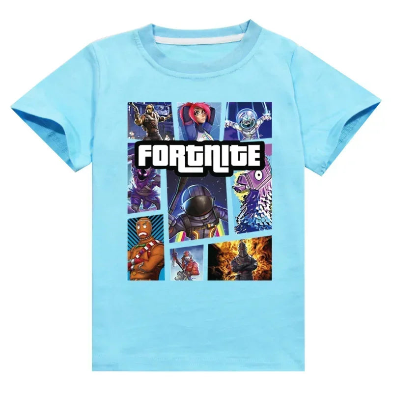 Fortnite T-Shirt Summer Cartoon Children Short Sleeve T-Shirt for Boys Girls Kids TShirt Clothing Print Clothes