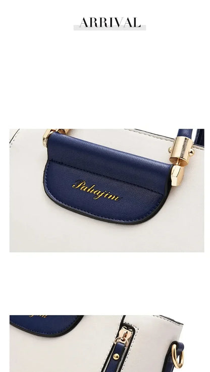 Fashion Color Contrast Handbag, Stitching Striped Crossbody Bag Women's Elegant Office & Work Purse